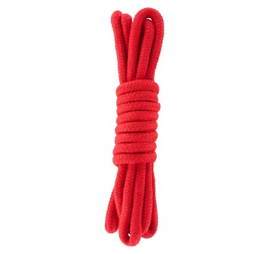 Wiązania-BONDAGE ROPE 3 METER RED